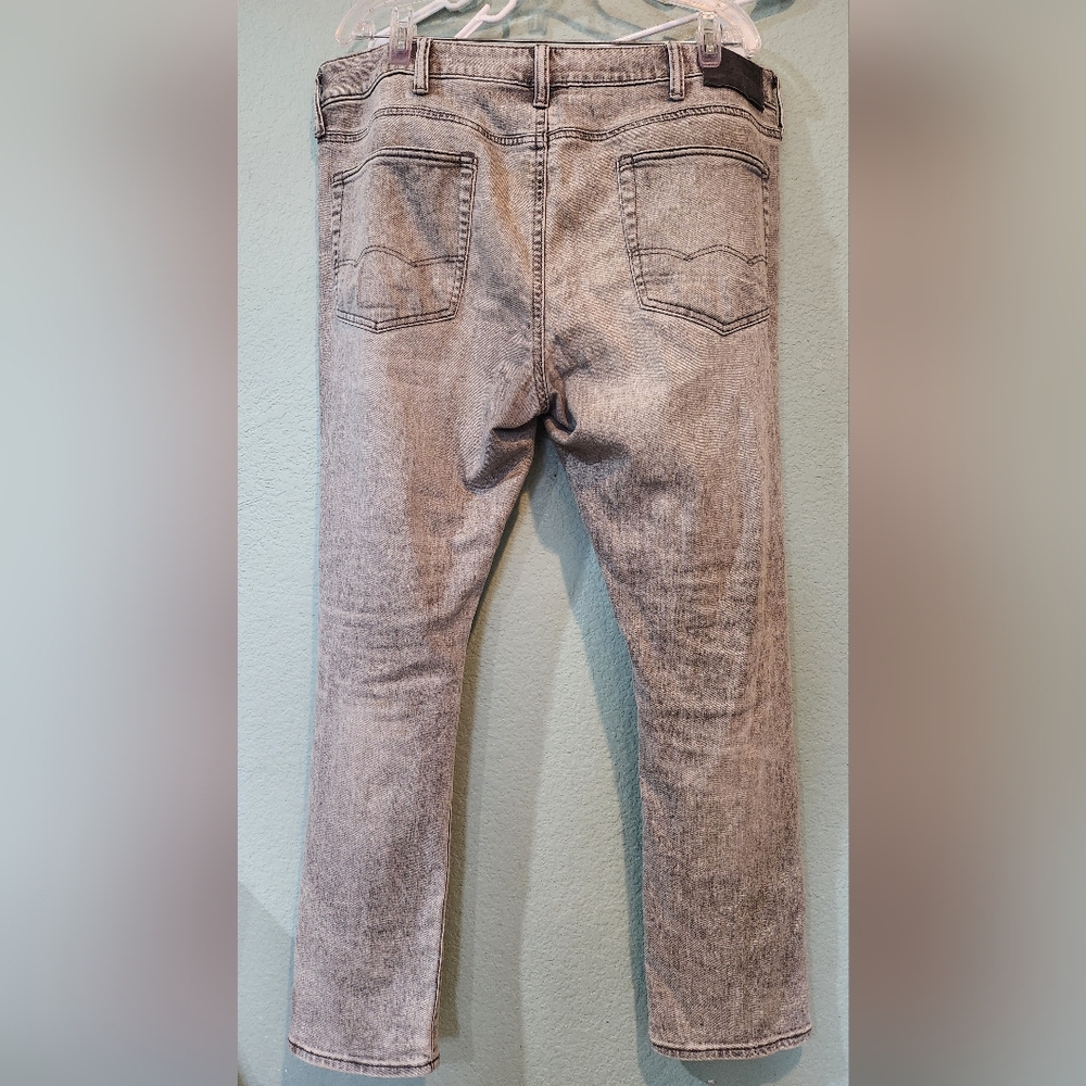 American Eagle 90s Grunge Jeans Mens 38x30 Gray Denim Cotton Stretch Mid Rise - Picture 6 of 8